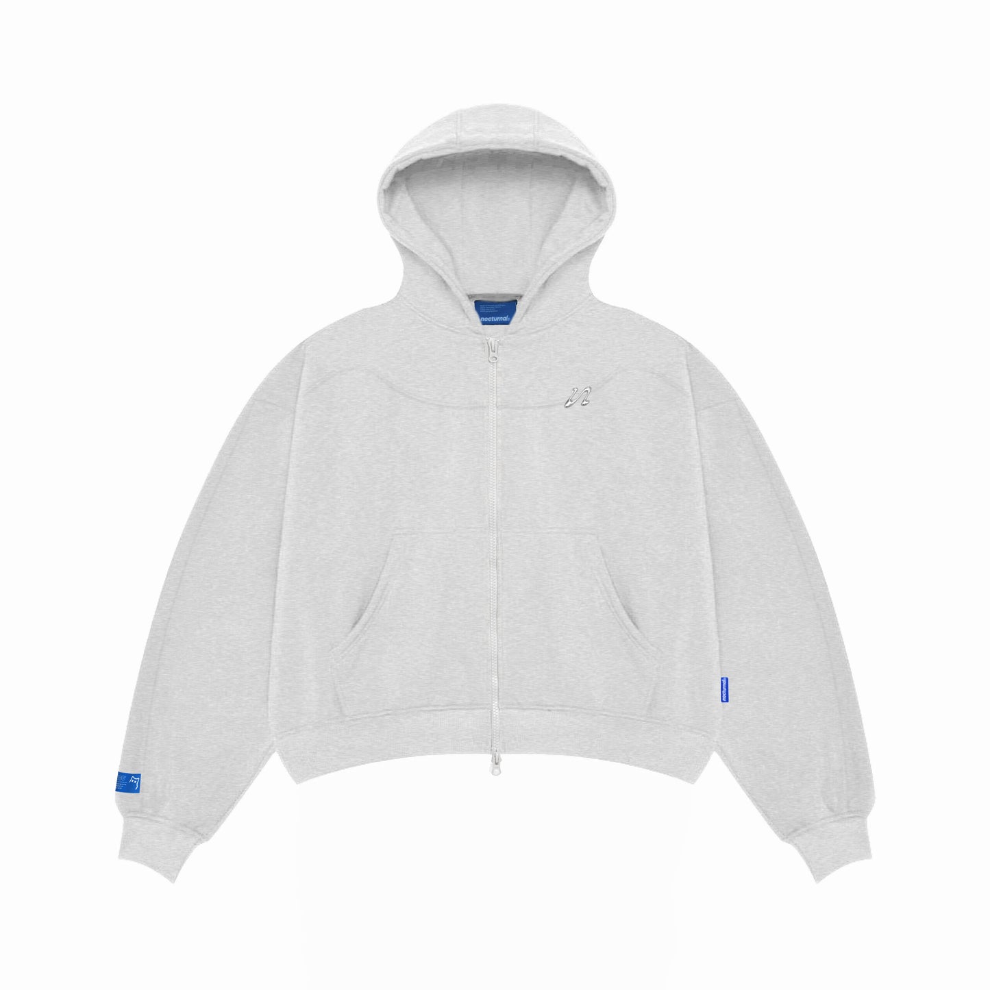 Double Zipper Boxy Hoodie