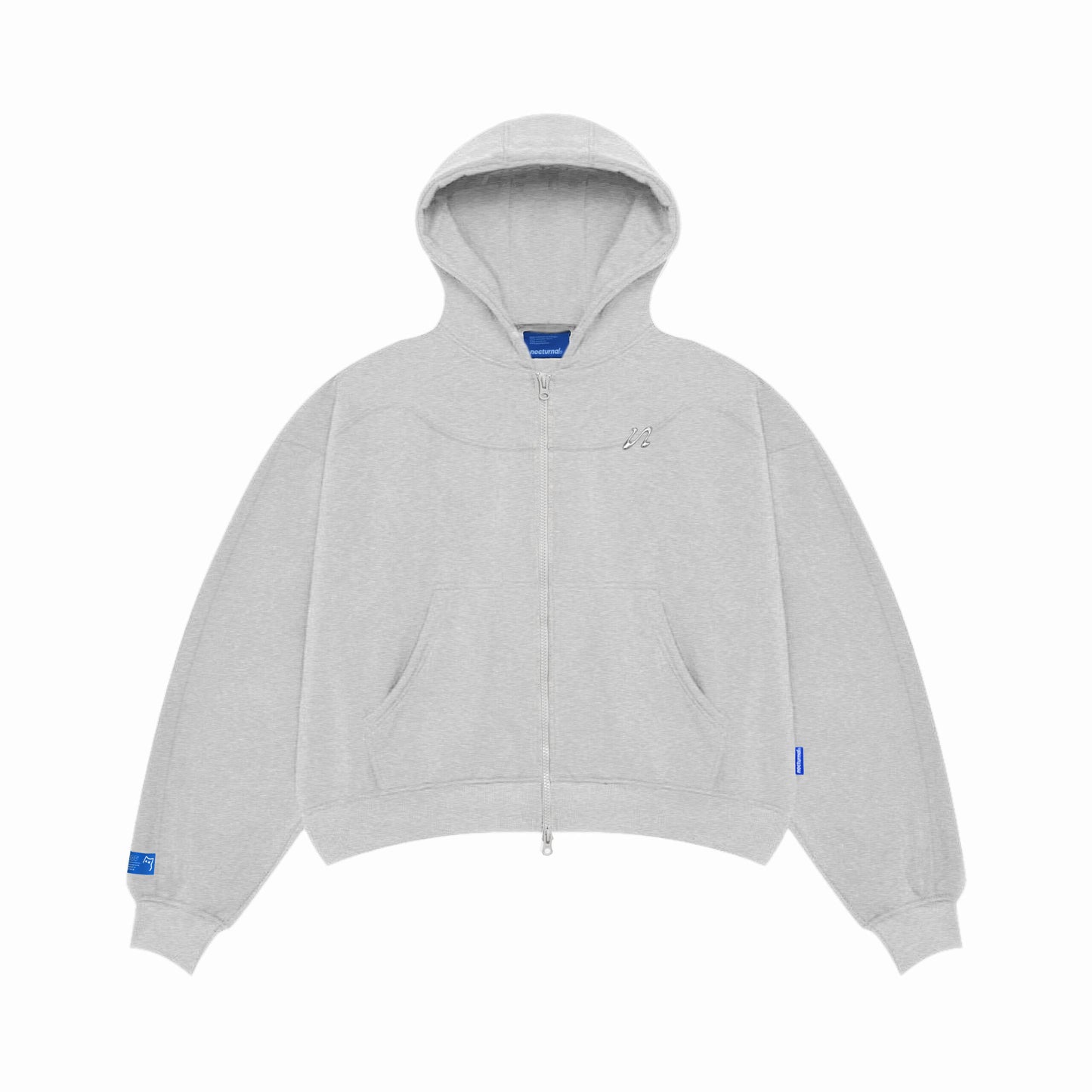 Double Zipper Boxy Hoodie