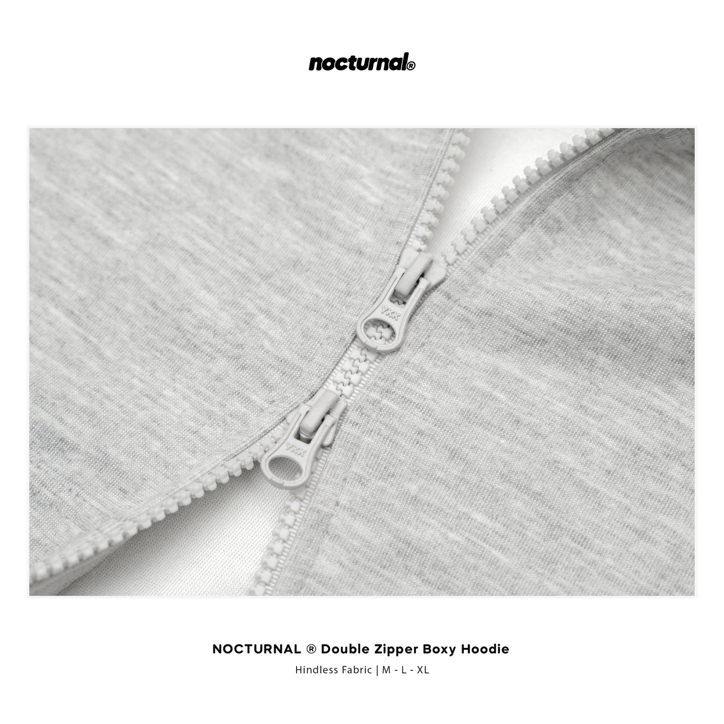 Double Zipper Boxy Hoodie