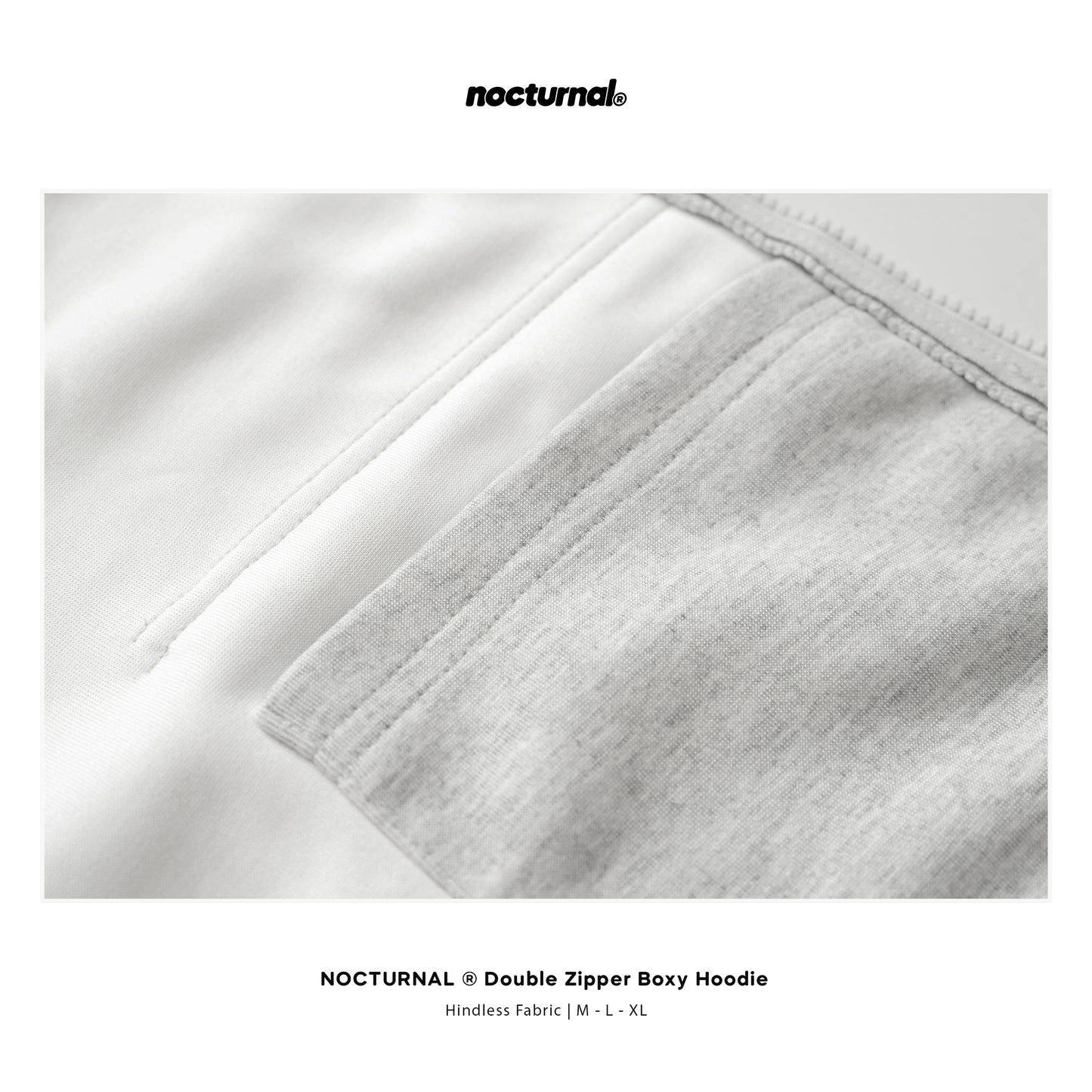 Double Zipper Boxy Hoodie