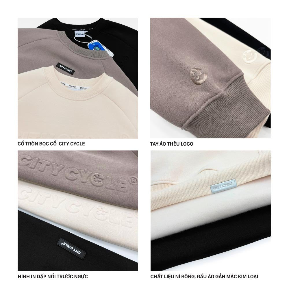 EMBOSSED RAGLAN SWEATER