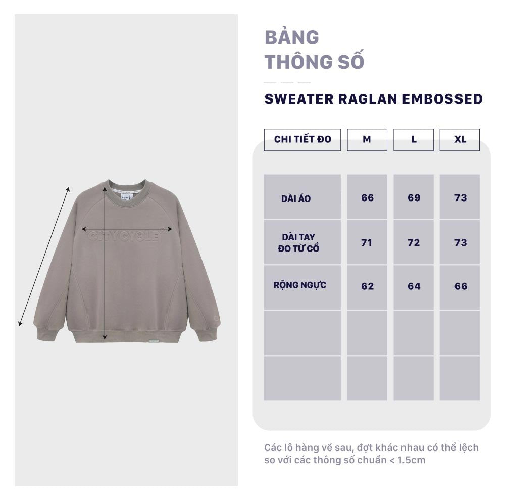 EMBOSSED RAGLAN SWEATER