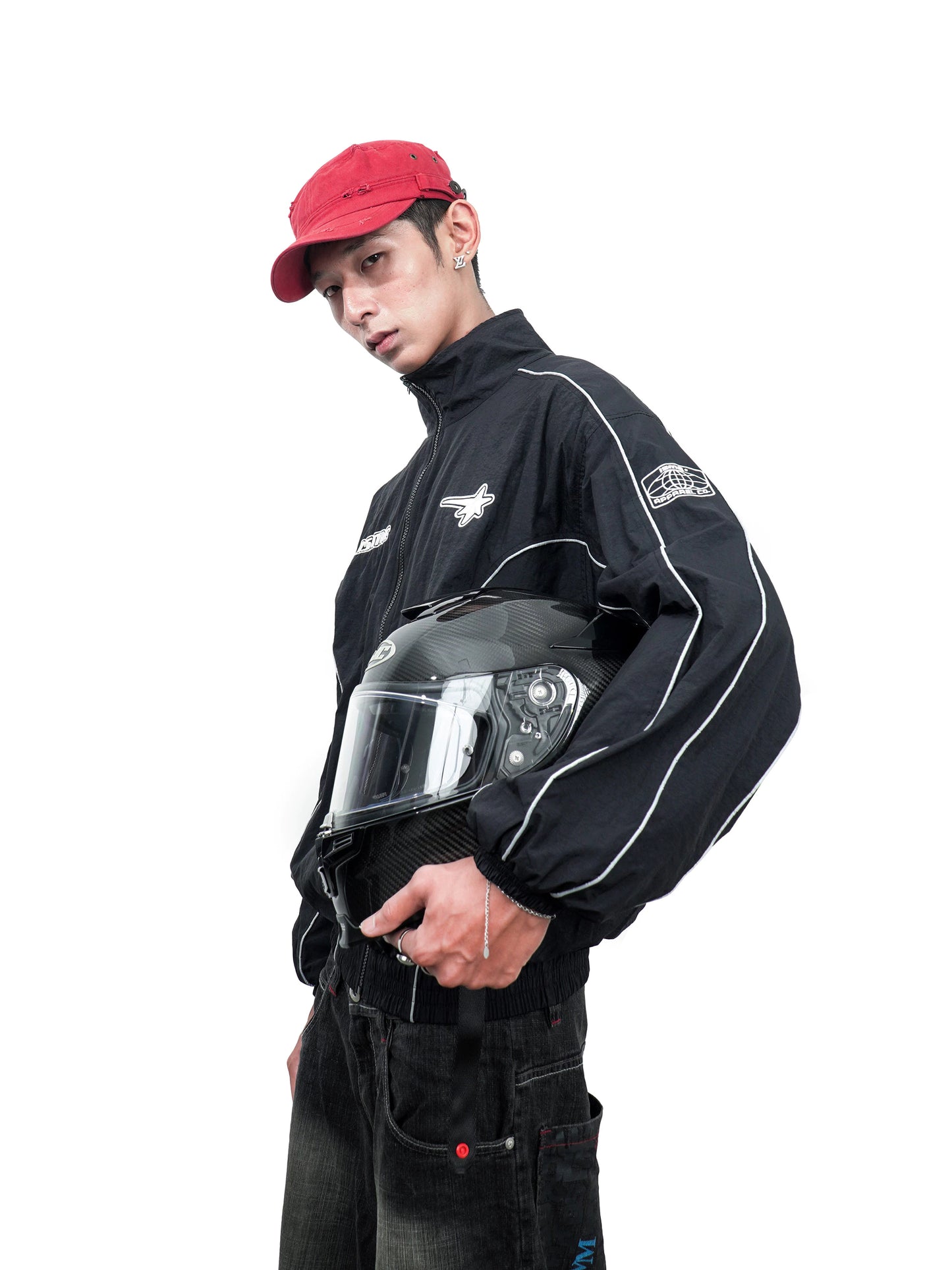 Reflective Piping Windbreaker