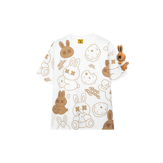 BLACK/WHITE COOKIE RABBIT TEE