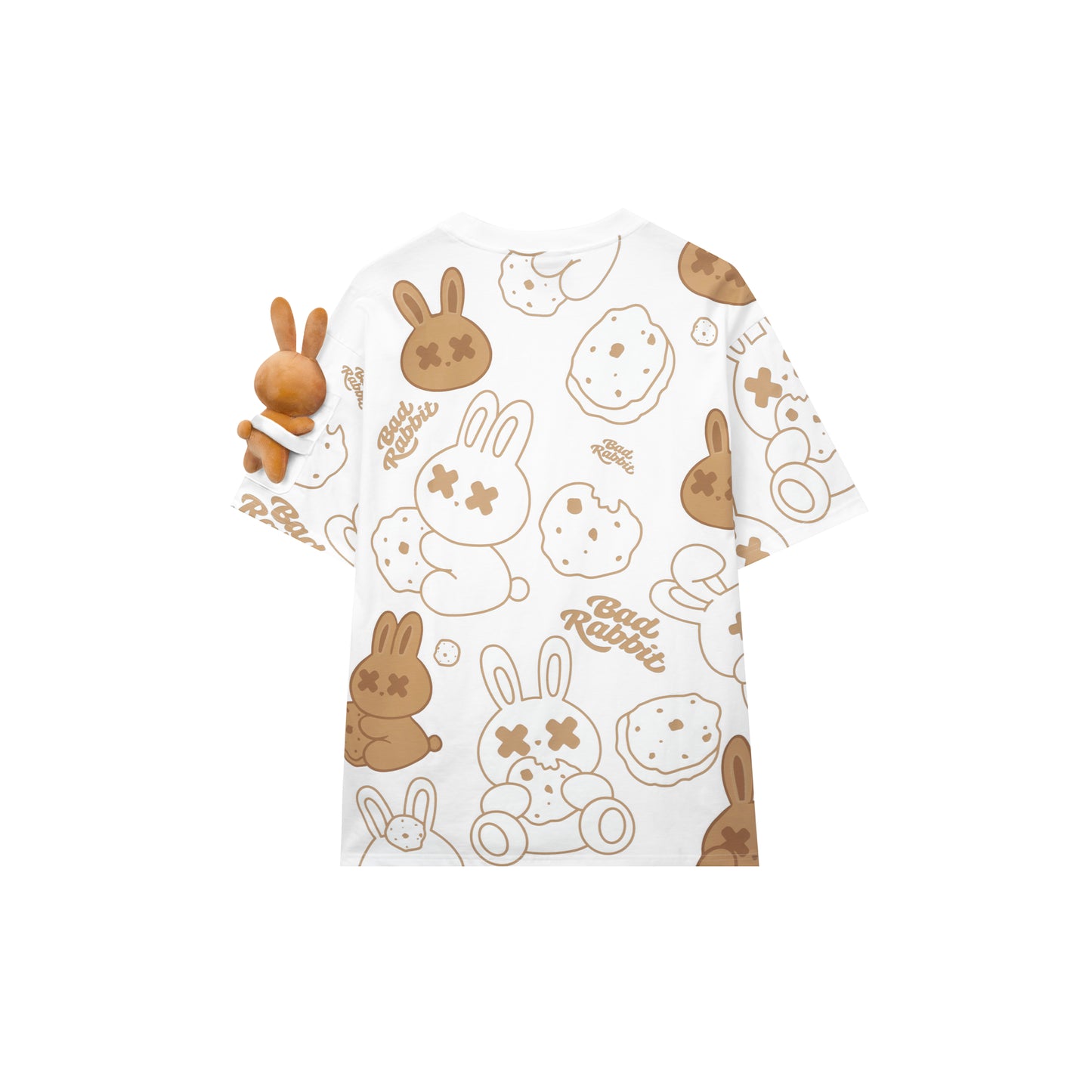 BLACK/WHITE COOKIE RABBIT TEE