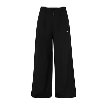 COUBLE WAIST WIDE PANTS