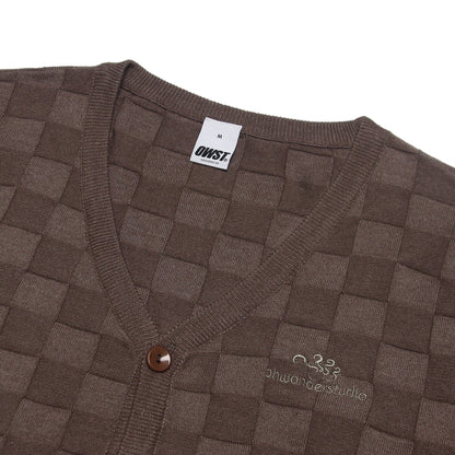 Leaf Icon Brown Cardigan