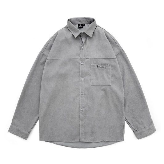 POCKET VELVET SHIRT