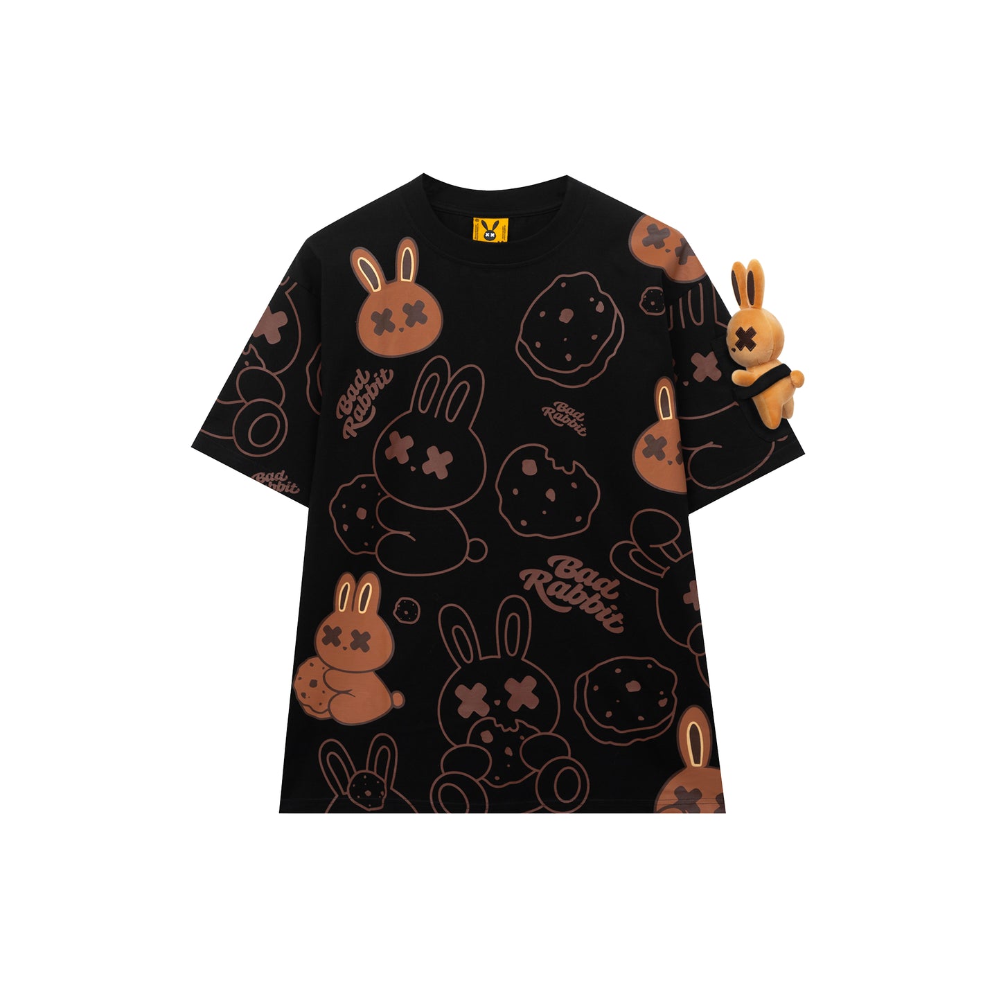 BLACK/WHITE COOKIE RABBIT TEE